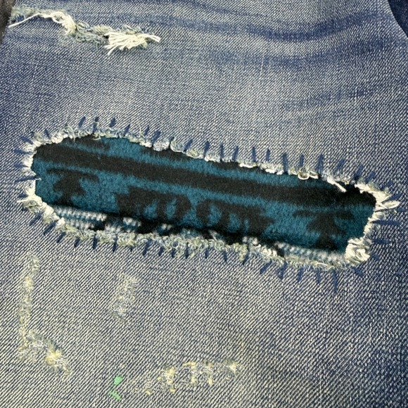 Cult of Individuality Rebel Straight Jeans Men's Distressed Blue Size 36x34 NWT - Picture 3 of 11